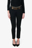 Moschino Black Logo Charm Chain Detail Trousers Size 8
