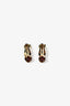 Pre-Loved Chanel™ 2015 Gold Tone/Purple Tear Drop CC Earrings