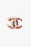 Pre-Loved Chanel™ 2015 Gold Tone/Purple/Red Crystal Embellished CC Brooch