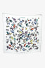 Hermès White/Multicolour Silk 'Mineraux' Graphic Scarf 90