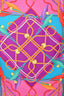 Salvatore Ferragamo Pink/Multicolour Silk Scarf