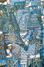 Hermès Blue Silk 'Voyage En Etoffes' Scarf 90