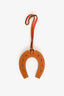 Hermès Orange/Brown Swift Leather Paddock Horse Shoe Charm