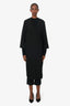 Ganni Black Open Tie Long Cardigan Size 2