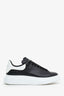Alexander McQueen Black/White Leather Oversized Sneakers Size 42