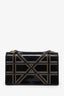 Dior Black Patent Studded Diorama Wallet on Chain With Pouch