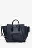 Celine Black Croc Embossed Leather Luggage Phantom Top Handle