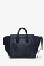 Celine Black Croc Embossed Leather Luggage Phantom Top Handle
