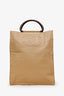 Pre-Loved Chanel™ Beige Caviar Leather Wooden Top Handle Bag