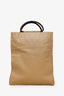 Pre-Loved Chanel™ Beige Caviar Leather Wooden Top Handle Bag