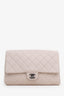 Pre-Loved Chanel™ Pink Quilted Lambskin Clutch on Chain