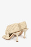 Bottega Veneta Cream Intrecciato Leather Heels Size 36