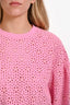 MSGM Pink Floral Perforated Top Size M