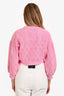MSGM Pink Floral Perforated Top Size M