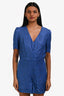 Maje Blue Paisley Print Romper Size 38