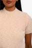 Sandro Cream Cotton Knit Short Sleeve Sweater Size 2