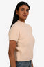 Sandro Cream Cotton Knit Short Sleeve Sweater Size 2