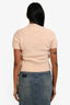Sandro Cream Cotton Knit Short Sleeve Sweater Size 2