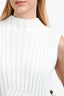 Derek Lam 10 Crosby White Cotton Knit Tie Detail Top Size M