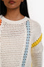 Maje White/Multicolour Woven Detail Sweater Size 1