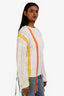 Maje White/Multicolour Woven Detail Sweater Size 1