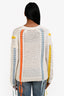 Maje White/Multicolour Woven Detail Sweater Size 1