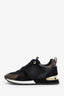 Louis Vuitton Black/Monogram Canvas & Suede Run Away Sneakers Size 38.5