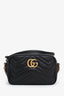 Gucci Black GG Quilted Chevron Leather Marmont Mini Camera Bag