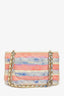 Pre-Loved Chanel™ 2009/10 Pink/Multicolour Lambskin Watercolour Medium Double Flap