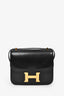 Hermès 2018 Black Box Leather Mini Constance 18