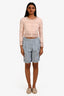 3.1 Phillip Lim Light Blue Linen Blend Shorts Size 2