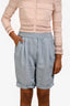 3.1 Phillip Lim Light Blue Linen Blend Shorts Size 2