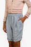 3.1 Phillip Lim Light Blue Linen Blend Shorts Size 2