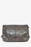 Prada Grey Leather Messenger Bag