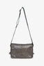 Prada Grey Leather Messenger Bag
