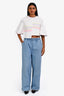 Prada 2023 Light Wash Wide Leg Jeans Size 25