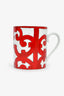 Hermes Red/White 'Balcon du Guadalquivir' Set Of 2 Mugs