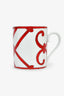 Hermes Red/White 'Balcon du Guadalquivir' Set Of 2 Mugs