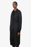 Prada Black Nylon Double Breasted Trench Coat Size 36