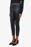 Brunello Cucinelli Black Leather Legging Pants Size 6