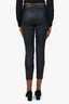Brunello Cucinelli Black Leather Legging Pants Size 6