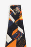 Hermès Dark Blue Springs Baguette Silk Twilly Scarf