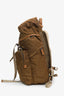 Prada Brown Re-nylon Triangle Logo Buckled Backpack