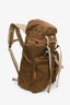 Prada Brown Re-nylon Triangle Logo Buckled Backpack