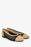 Pre-Loved Chanel™ Beige/Black Crochet Ballet Flats Size 38C