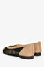 Pre-Loved Chanel™ Beige/Black Crochet Ballet Flats Size 38C