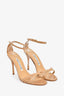 Manolo Blahnik Tan Python Strappy Heeled Sandals Size 37.5