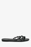 Hermès Black Rubber 'Chain d'Ancre Rivage' Sandals Size 38