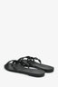 Hermès Black Rubber 'Chain d'Ancre Rivage' Sandals Size 38