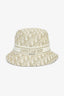 Christian Dior Gold Metallic Oblique Bucket Hat Size 57